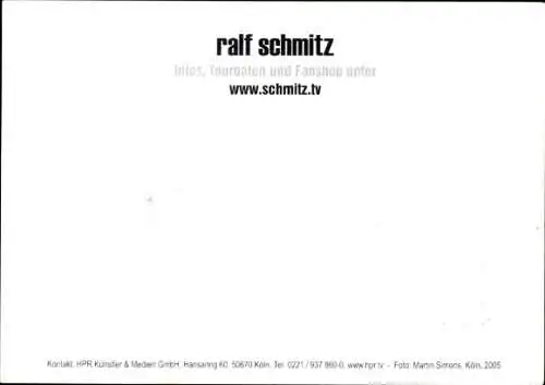 Ak Schauspieler Ralf Schmitz, Portrait, Autogramm