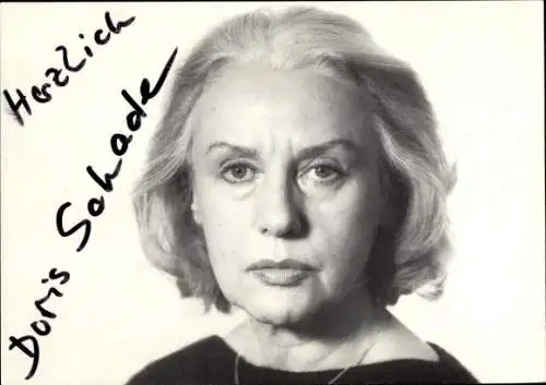 Ak Schauspielerin Doris Schade, Portrait, Autogramm