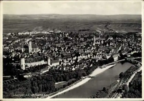 Ak Lauingen an der Donau Schwäbische Alb, Fliegeraufnahme