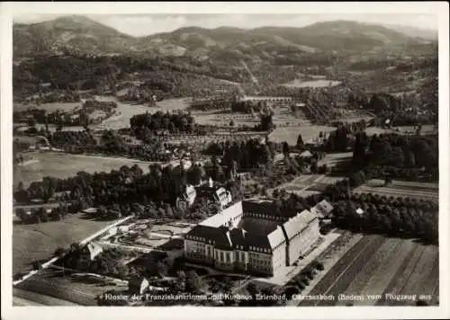 Ak Erlenbad Obersasbach Sasbach in der Ortenau, Kloster, Kurhaus, Fliegeraufnahme