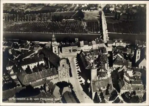 Ak Kitzingen in Mainfranken Bayern, Fliegeraufnahme