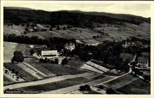 Ak Bad Bergzabern an der Weinstraße Pfalz, Kinderheim Emilienruhe, Fliegeraufnahme