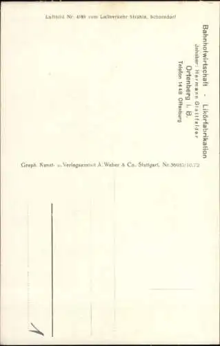 Ak Ortenberg in Baden, Fliegeraufnahme
