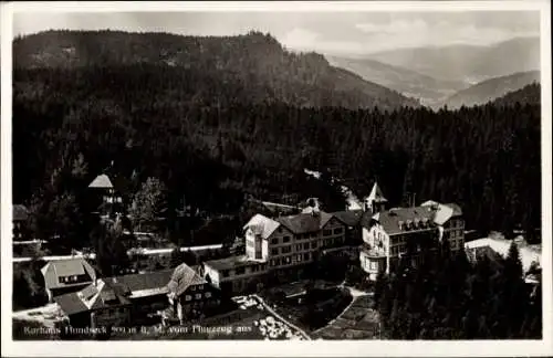 Ak Bühlertal im Schwarzwald, Kurhaus Hundseck, Fliegeraufnahme