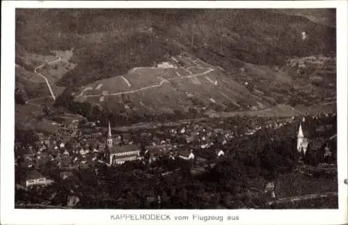 Ak Kappelrodeck im Schwarzwald, Fliegeraufnahme