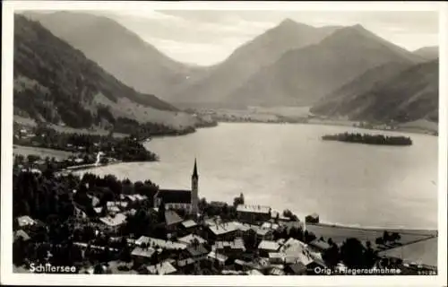 Ak Schliersee in Oberbayern, Fliegeraufnahme