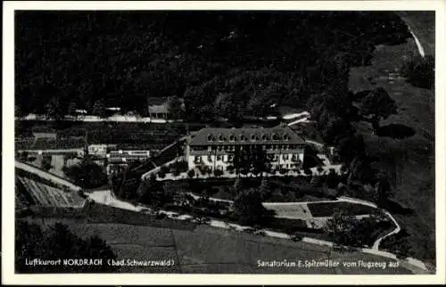 Ak Nordrach im Schwarzwald Baden, Sanatorium E. Spitzmüller, Fliegeraufnahme