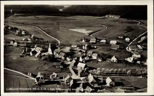 Ak Rötenbach Friedenweiler im Schwarzwald, Fliegeraufnahme