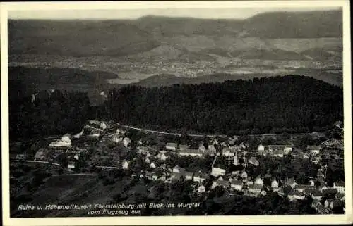 Ak Ebersteinburg Baden Baden am Schwarzwald, Fliegeraufnahme