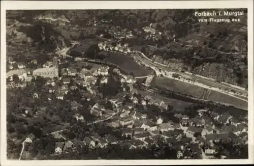 Ak Forbach im Schwarzwald, Fliegeraufnahme