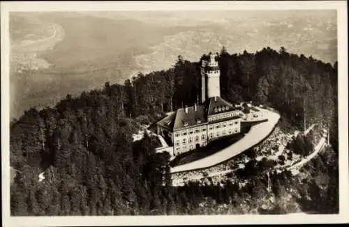 Ak Baden Baden, Merkur, Aussichtsturm, Fliegeraufnahme