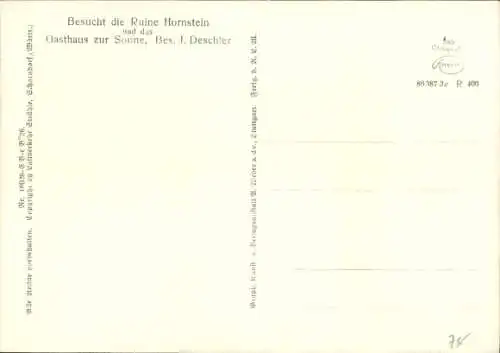 Ak Hornstein Bingen in Hohenzollern Landkreis Sigmaringen, Fliegeraufnahme, Ruine Hohenzollern