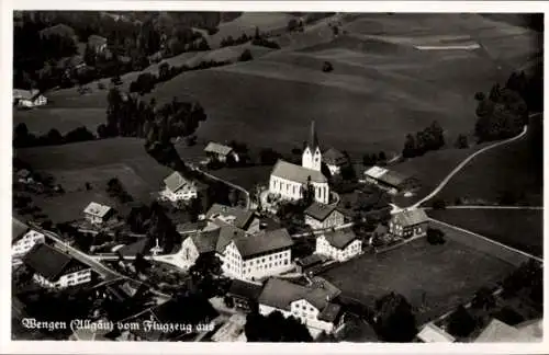 Ak Wengen Weitnau im Allgäu Schwaben, Fliegeraufnahme