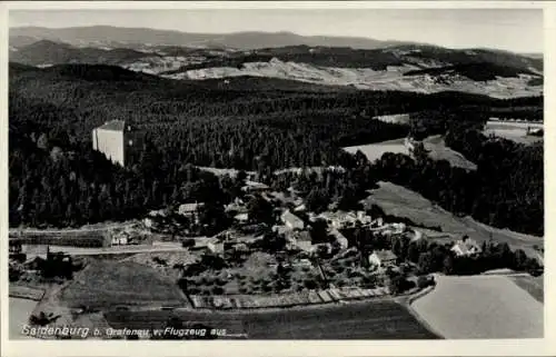 Ak Saldenburg Niederbayern, Fliegeraufnahme