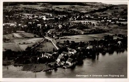 Ak Oehningen Öhningen am Untersee Baden, Fliegeraufnahme