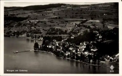 Ak Wangen am Untersee Öhningen in Baden, Fliegeraufnahme