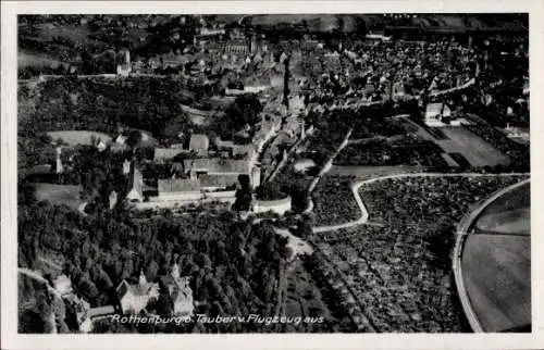 Ak Rothenburg ob der Tauber Mittelfranken, Fliegeraufnahme