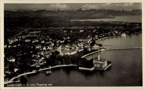 Ak Langenargen am Bodensee, Fliegeraufnahme