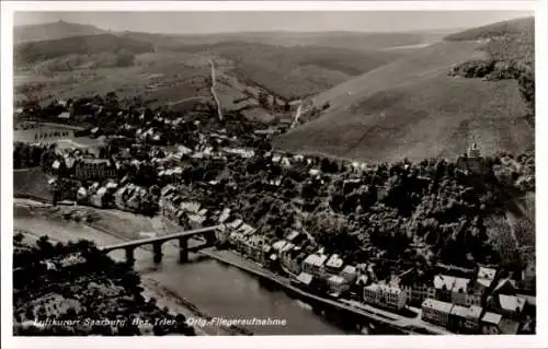 Ak Saarburg Saar bei Trier Rheinland Pfalz, Fliegeraufnahme