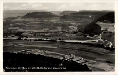 Ak Schwäbisch Gmünd in Württemberg, Fliegerlager Hornberg, Fliegeraufnahme