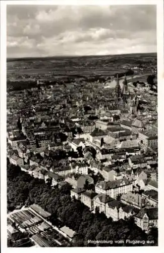 Ak Regensburg an der Donau Oberpfalz, Fliegeraufnahme