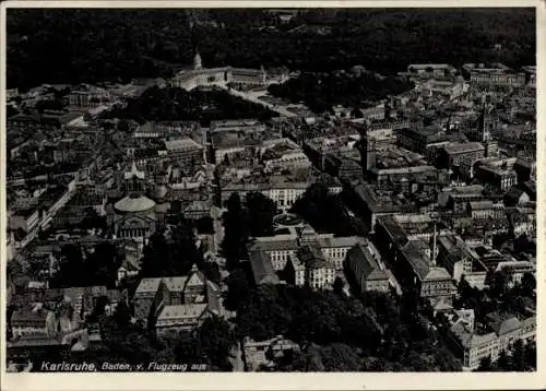 Ak Karlsruhe in Baden, Fliegeraufnahme