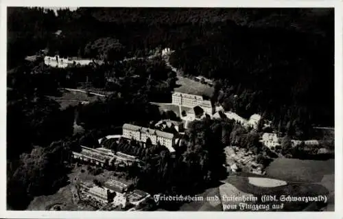 Ak Friedrichsheim Malsburg Marzell im Schwarzwald, Fliegeraufnahme, Luisenheim