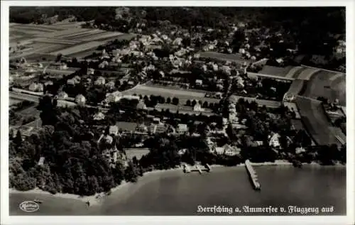 Ak Herrsching am Ammersee, Fliegeraufnahme