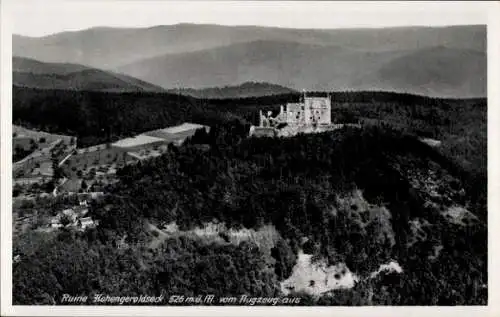 Ak Schönberg Seelbach in Baden Württemberg, Fliegeraufnahme Ruine Hohengeroldseck