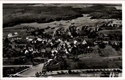 Ak Wart Altensteig im Schwarzwald Württemberg, Fliegeraufnahme