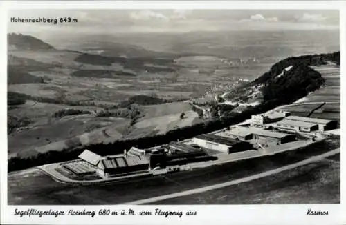 Ak Schwäbisch Gmünd im Ostalbkreis, Segelfliegerlager Hornberg, Fliegeraufnahme