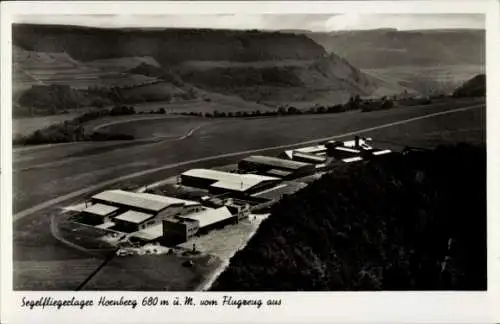 Ak Schwäbisch Gmünd in Württemberg, Fliegerlager Hornberg, Segelfliegerlager, Fliegeraufnahme