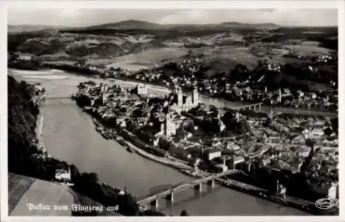 Ak Passau in Niederbayern, Fliegeraufnahme