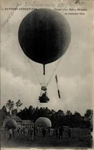 Ak Sapeur-Aerostiers, Start eines Militärballons