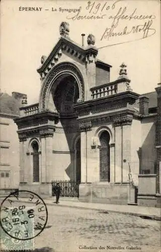 Judaika Ak Épernay Epernay Marne, La Synagogue