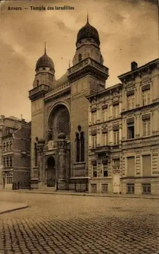 Judaika Ak Anvers Antwerpen Flandern, Synagoge