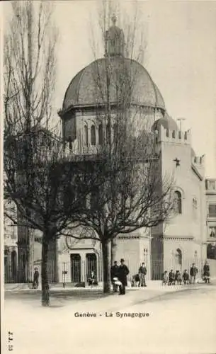 Judaika Ak Genf Stadt Schweiz, Synagoge