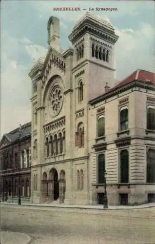 Judaika Ak Bruxelles Brüssel, La Synagogue, Synagoge