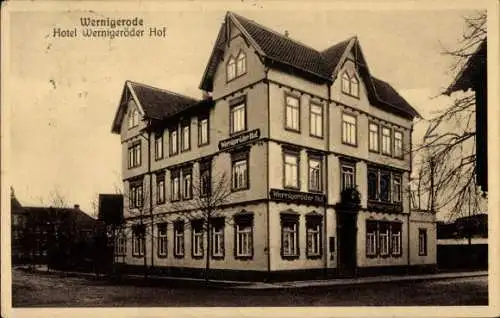 Ak Wernigerode am Harz, Hotel Wernigeröder Hof