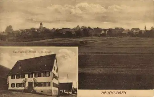 Ak Heuchlingen Bad Friedrichshall in Württemberg, Gesamtansicht, Gasthaus zum Hirsch