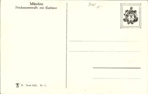 Ak München, Neuhauserstraße, Karlstor