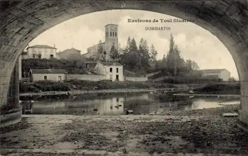 Ak Dommartin Meurthe et Moselle, Blick aus Tunnel, Kirchturm