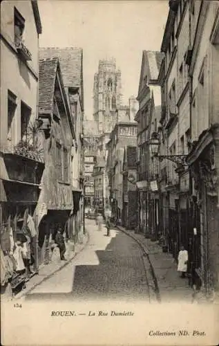 Ak Rouen Seine Maritime, Rue Damiette