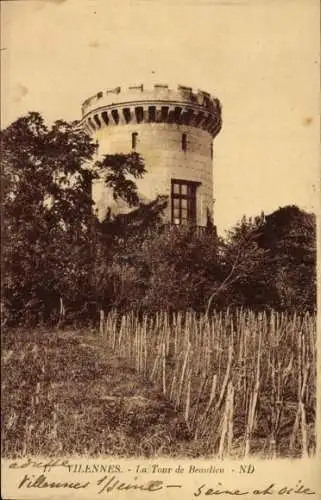 Ak Villennes sur Seine Yvelines, Tour de Beaulieu