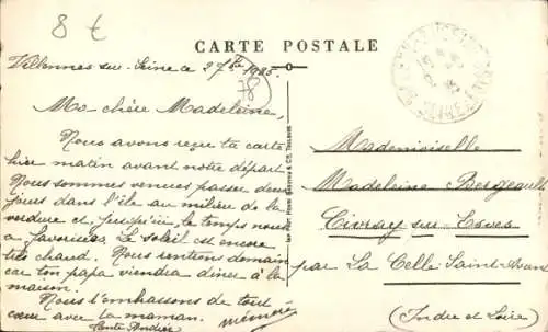 Ak Villennes sur Seine Yvelines, La Triannette