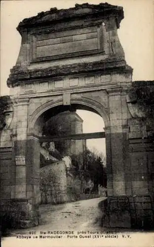 Ak Sainte Radegonde Indre et Loire, Abbaye de Marmoulier, Porte Ouest