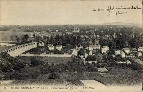 Ak Saint Germain en Laye Yvelines, Panorama von Paris