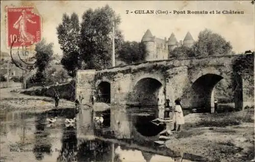 Ak Culan Cher, Pont Romain, Chateau