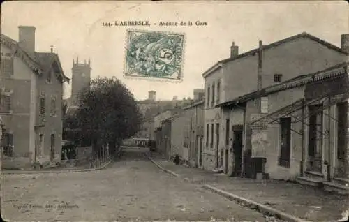 Ak L'Arbresle Rhône, Avenue de la Gare