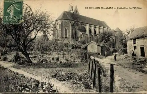 Ak Rampillon Seine et Marne, l'Abside de l'Eglise